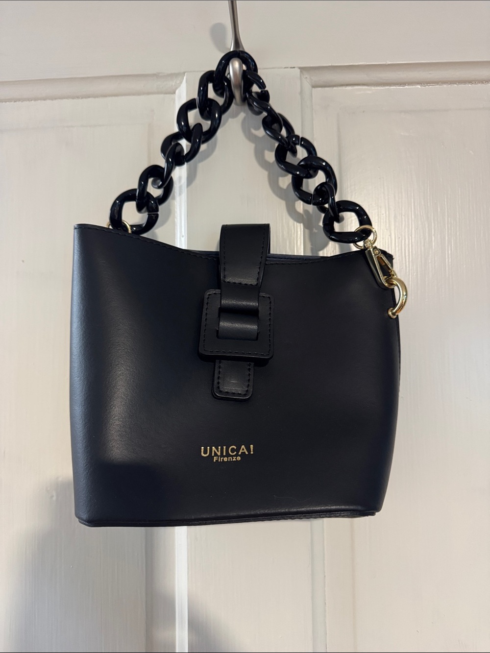 Black Mini Chain-Handle Bag
